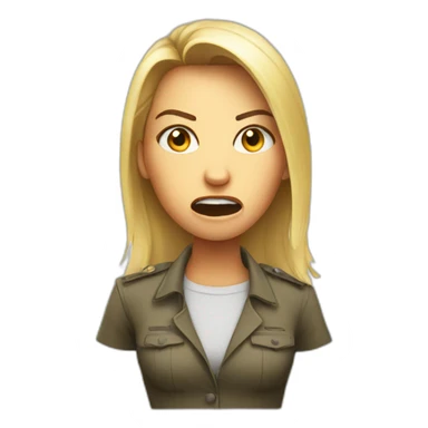 recruitment-angry-girl sticker