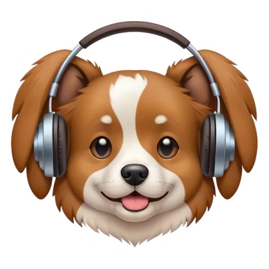 chien qui écoute la musique sticker