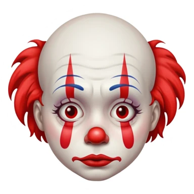 sad unhappy clown sticker