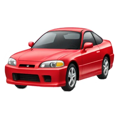 Red Honda coupe  sticker