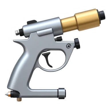 tattoo needle in portable tatto gun sticker