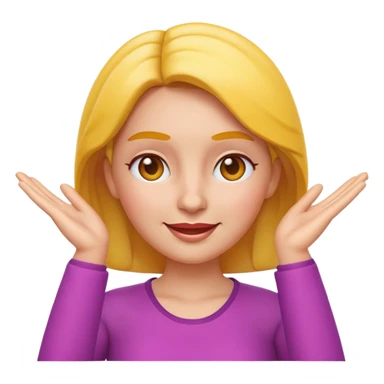 Apple-style 3D emoji of a cartoon woman with both hands placed at the sides of her forehead, as if pointing or highlighting the forehead area, cheerful and clear expression, colorful emoji style, no background. sticker
