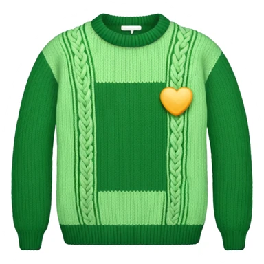 Green knitted wool sweater. sticker