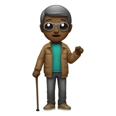 Blind man with cane  sticker