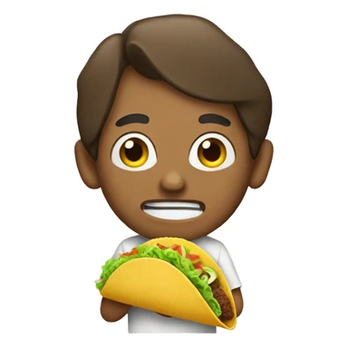 Mexican eating tacos sticker