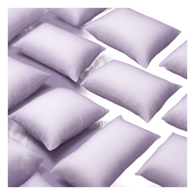 Light Lilac bed with white pillows  sticker