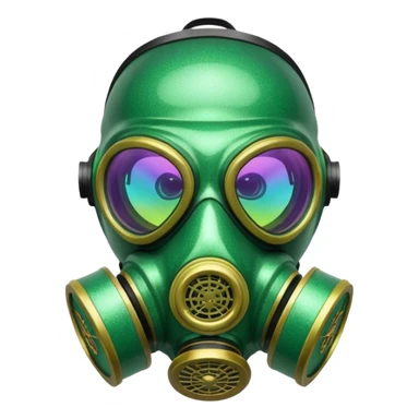 glitter green viper valorant gas mask sticker