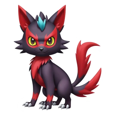Edgy Cute Cool Kawaii Litten-Noivern-Zoroark-Noibat-Pokemon Full Body   sticker