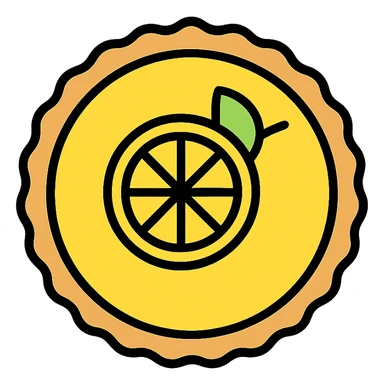 lemon pie viewed from above sticker