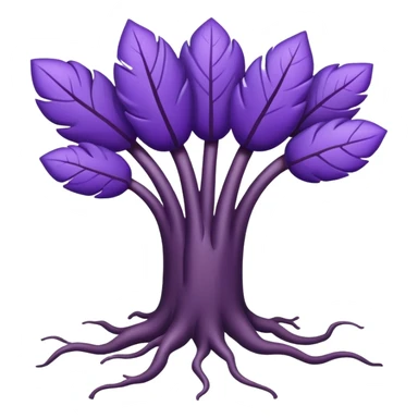 UBE root, very recognizable, clean, suitable as a brand logo sticker