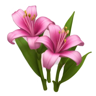 Pink lilie flowers  sticker