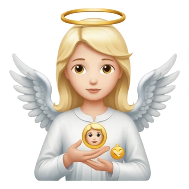 create an angel with a "share" button in its hand sticker
