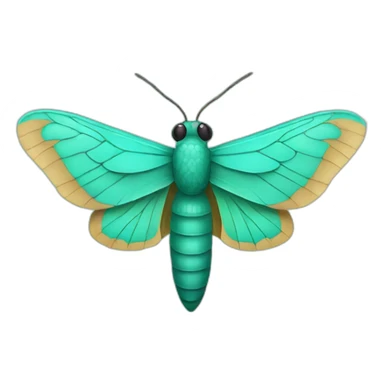 Turquoise Moth sticker