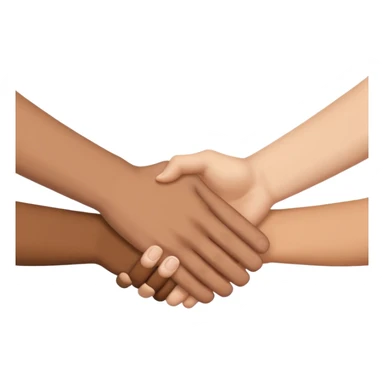 quad hand shake sticker