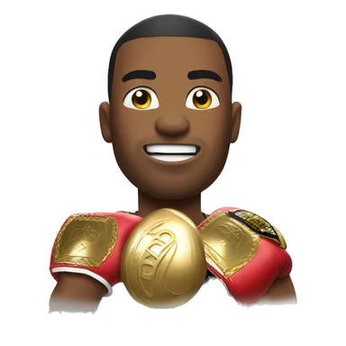 Boxing champion gold belt sticker