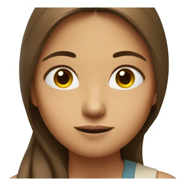 A girl with long brown hair meditating sticker