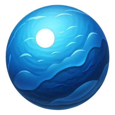 Can you make me an emoji of a blue planet? Without a face, like and actual planet sticker