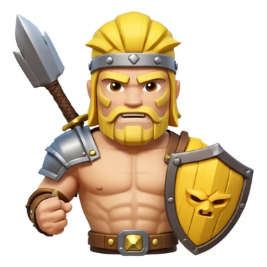BARBARO DE CLASH OF CLANS QUE TIENE PELO AMARILLO sticker