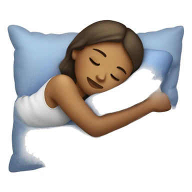 Girl sleeping on a pillow sticker