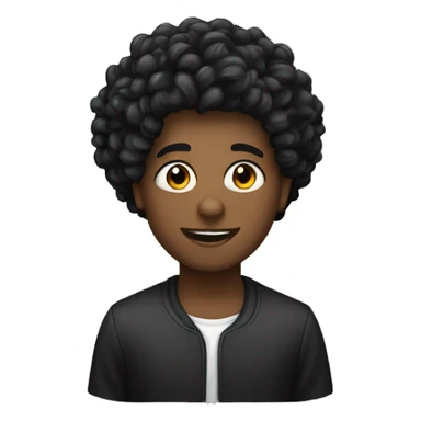 Preto com cabelo cortado  sticker