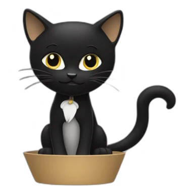 Chat noir et blanc sticker