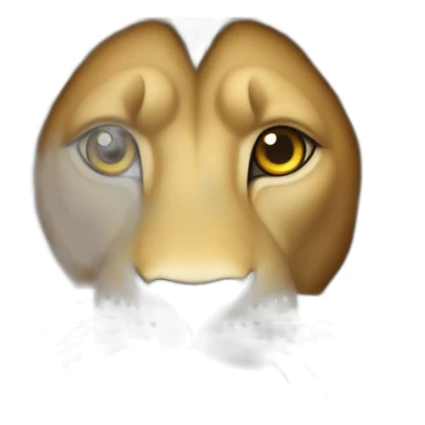 lion with eye hearts sticker