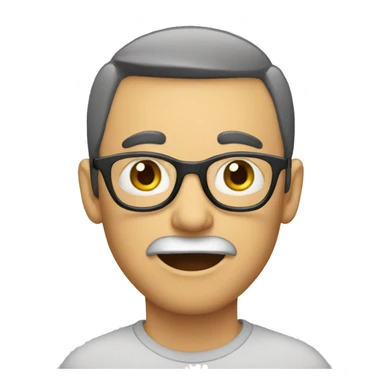 a man who does mewing sticker