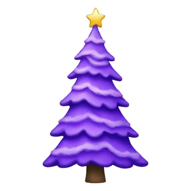 Purple Christmas tree sticker