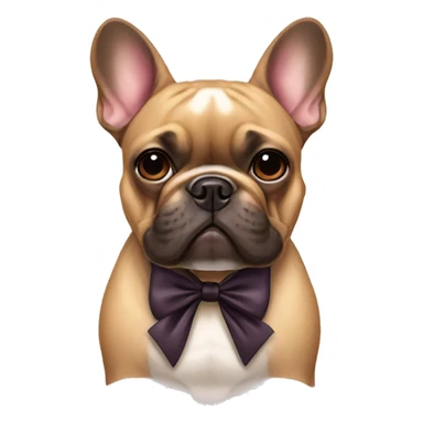 a french bulldog wearing a bow  sticker