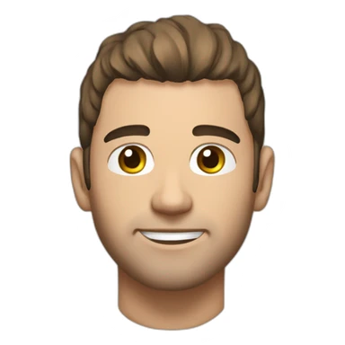 Guy with tatoo on his head and on his had that si mitsubishy and Gót brown Hair and he is white sticker