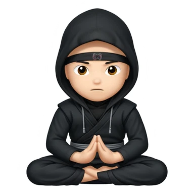 ninja meditating sticker