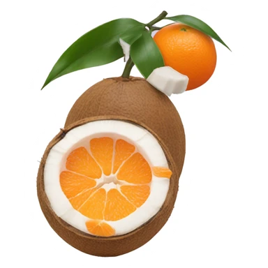 Combination of Tangerines and coconuts sticker