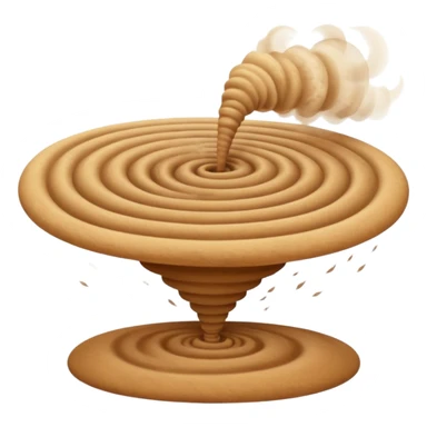 A dust devil swirling lightly in a small circular motion. sticker
