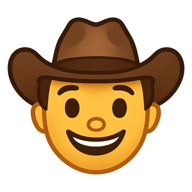 face with cowboy hat emoji sticker