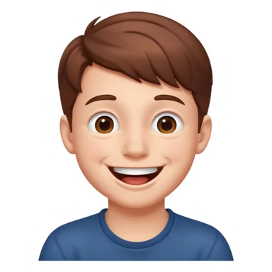 Boy laughing  sticker