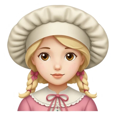 Girl with bonnet sticker