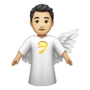 Tanaka became an angel sticker