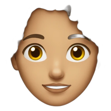 Young brunette with short hair and curly sticker