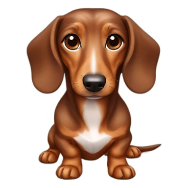 Cute Lady brown Dachshund sticker