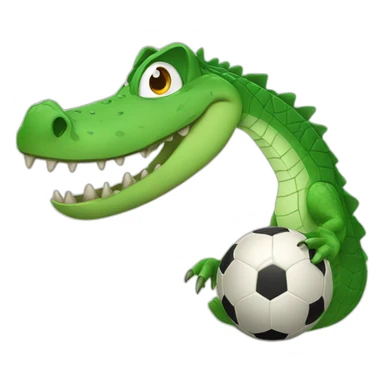 Crocodile the soccer player sticker