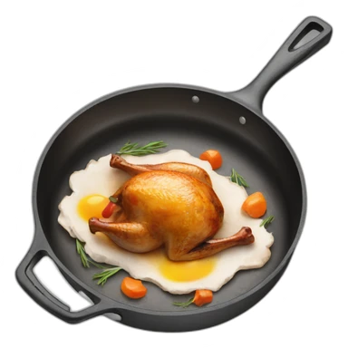 turkey in oil-filled frying pan sticker