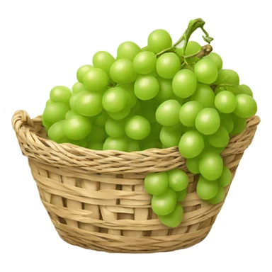 Basket with green grapes sticker