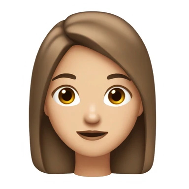 white girl brown straight hair blowing a kiss sticker