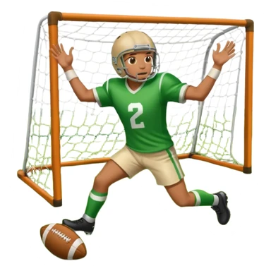 hurling goalposts with ball sticker