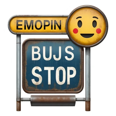 Bus Stop Signboard sticker