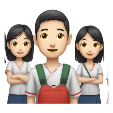 Chinese primary school students sticker