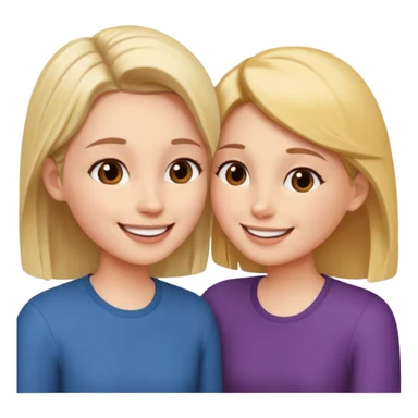 Two friends talking and looking each other sticker