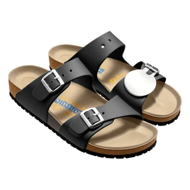 black birkenstock emoji sticker