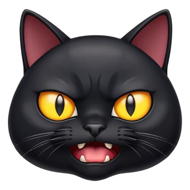 black cat angry  sticker