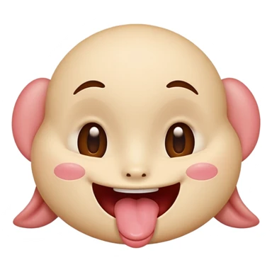 Face with tongue out, smiling and blushing and eyes rolled back  sticker